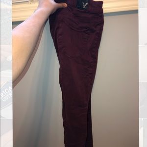 Maroon jeans